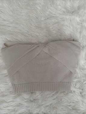 RTA Knit Tube Top in Light Beige stunning Top